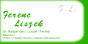 ferenc liszek business card